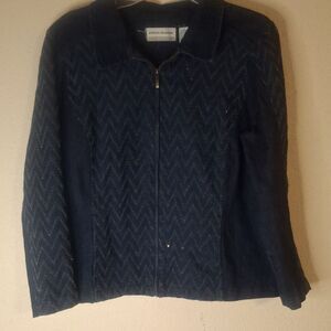 Alfred Dunner Women's Blue Jacket size 14 petite